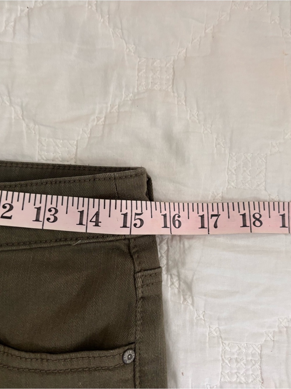 Chico’s So Slimming Girlfriend Slim Leg Ankle Pants Olive Green Size 0R (4R) - Picture 7 of 9